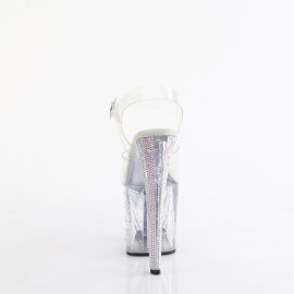 Pleaser ENCHANT-708RS-01 Sandali Con Plateau Trasparente Strass Trasparente EU-38 / US-8