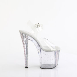 Pleaser ENCHANT-708RS-01 Sandali Con Plateau Trasparente Strass Trasparente EU-38 / US-8
