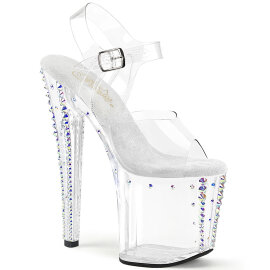 Pleaser ENCHANT-708RS-02 Sandali Con Plateau Trasparente...