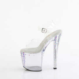 Pleaser ENCHANT-708RS-02 Sandali Con Plateau Trasparente Strass Trasparente EU-37 / US-7