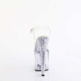 Pleaser ENCHANT-708RS-02 Sandali Con Plateau Trasparente Strass Trasparente EU-37 / US-7