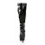 Pleaser DELIGHT-600-49 Stivaletti - Vernice Elasticizzato Nero/Nero EU-37 / US-7