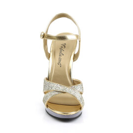 Fabulicious FLAIR-419/G/C Sandali Trasparente Glitter Oro...