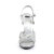 Fabulicious FLAIR-419 Sandali In Stile Gotico Trasparente Glitter Argento EU-42 / US-12