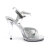 Fabulicious FLAIR-419 Sandali In Stile Gotico Trasparente Glitter Argento EU-42 / US-12