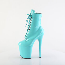 Pleaser FLAMINGO-1020 Stivaletti Con Plateau Vernice Turchese EU-37 / US-7