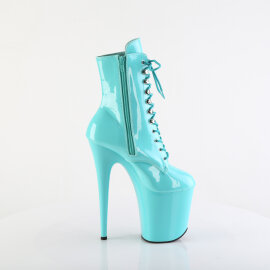 Pleaser FLAMINGO-1020 Stivaletti Con Plateau Vernice Turchese EU-37 / US-7