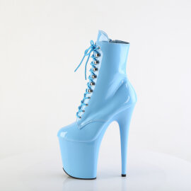 Pleaser FLAMINGO-1020 Stivaletti Con Plateau Vernice Blu EU-36 / US-6