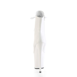 Pleaser FLAMINGO-1020 Stivaletti Con Plateau Similpelle Bianco EU-37 / US-7