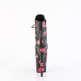 Pleaser FLAMINGO-1020KISSES Stivaletti Con Plateau Similpelle Nero EU-35 / US-5