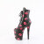 Pleaser FLAMINGO-1020KISSES Stivaletti Con Plateau Similpelle Nero EU-35 / US-5