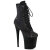 Pleaser FLAMINGO-1020RM Stivaletti Con Plateau Similpelle Strass Rete Nero EU-35 / US-5