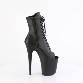 Pleaser FLAMINGO-1021 Stivaletti Con Plateau Similpelle Nero EU-35 / US-5