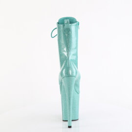 Pleaser FLAMINGO-1040GP Stivaletti Con Plateau Vernice Glitter Turchese EU-44 / US-14