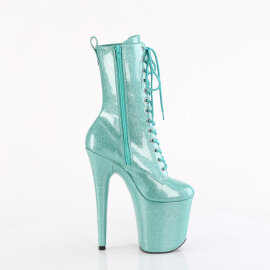 Pleaser FLAMINGO-1040GP Stivaletti Con Plateau Vernice Glitter Turchese EU-44 / US-14