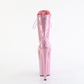 Pleaser FLAMINGO-1040GP Stivaletti Con Plateau Tessuto Holo Metallizzato Rosa EU-35 / US-5