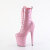 Pleaser FLAMINGO-1040GP Stivaletti Con Plateau Tessuto Holo Metallizzato Rosa EU-35 / US-5
