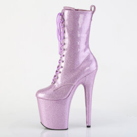 Pleaser FLAMINGO-1040GP Stivaletti Con Plateau Vernice Glitter Viola Chiaro EU-35 / US-5