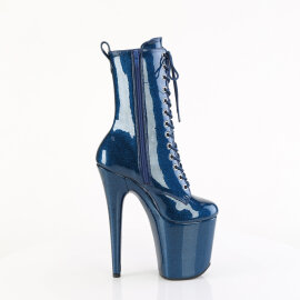 Pleaser FLAMINGO-1040GP Stivaletti Con Plateau Vernice Glitter Blu EU-35 / US-5