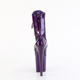 Pleaser FLAMINGO-1040GP Stivaletti Con Plateau Vernice Glitter Viola Scuro EU-35 / US-5