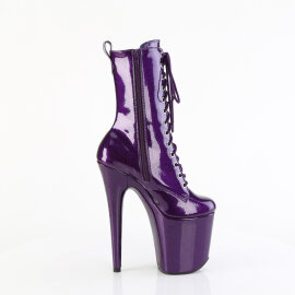 Pleaser FLAMINGO-1040GP Stivaletti Con Plateau Vernice Glitter Viola Scuro EU-35 / US-5