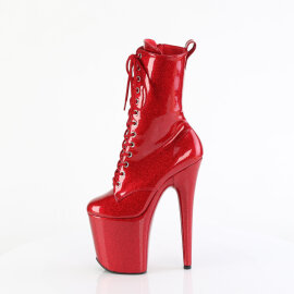 Pleaser FLAMINGO-1040GP Stivaletti Con Plateau Vernice Glitter Rosso EU-35 / US-5