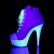 Pleaser DELIGHT-600SK-02 Stivaletti - Tela Rosa/Bianco Neon EU-39 / US-9