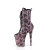 Pleaser FLAMINGO-1040SPF Stivaletti Con Plateau Tessuto Holo Metallizzato Rosa EU-37 / US-7