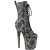 Pleaser FLAMINGO-1040SPF Stivaletti Con Plateau Tessuto Holo Metallizzato Nero EU-37 / US-7