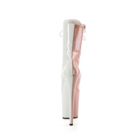 Pleaser FLAMINGO-1040TT Stivaletti Con Plateau Vernice Beige Bianco EU-35 / US-5