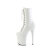 Pleaser FLAMINGO-1040TT Stivaletti Con Plateau Vernice Beige Bianco EU-37 / US-7