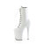 Pleaser FLAMINGO-1040TT Stivaletti Con Plateau Vernice Nero Bianco EU-35 / US-5