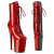 Pleaser FLAMINGO-1040TT Stivaletti Con Plateau Vernice Nero Rosso EU-37 / US-7