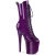 Pleaser FLAMINGO-1041GP Stivaletti Con Plateau Vernice Glitter Viola Scuro EU-35 / US-5