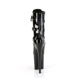 Pleaser FLAMINGO-1043 Stivaletti Con Plateau Velluto Nero EU-35 / US-5