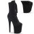 Pleaser FLAMINGO-1045VEL Stivaletti Con Plateau Velluto Nero EU-36 / US-6