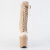 Pleaser FLAMINGO-1045VEL Stivaletti Con Plateau Velluto Beige EU-40 / US-10