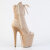 Pleaser FLAMINGO-1045VEL Stivaletti Con Plateau Velluto Beige EU-40 / US-10