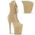 Pleaser FLAMINGO-1045VEL Stivaletti Con Plateau Velluto Beige EU-41 / US-11