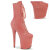 Pleaser FLAMINGO-1045VEL Stivaletti Con Plateau Velluto Rosa EU-40 / US-10