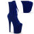 Pleaser FLAMINGO-1045VEL Stivaletti Con Plateau Velluto Blu EU-36 / US-6