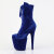 Pleaser FLAMINGO-1045VEL Stivaletti Con Plateau Velluto Blu EU-36 / US-6