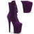Pleaser FLAMINGO-1045VEL Stivaletti Con Plateau Velluto Viola EU-37 / US-7