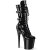 Pleaser FLAMINGO-1053 Stivaletti Con Plateau Vernice Nero EU-37 / US-7