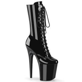 Pleaser FLAMINGO-1054 Stivaletti Con Plateau Vernice Nero...