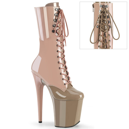Pleaser FLAMINGO-1054DC Stivaletti Con Plateau Vernice Rosa EU-35 / US-5