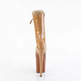 Pleaser FLAMINGO-1054DC Stivaletti Con Plateau Vernice Marrone EU-37 / US-7