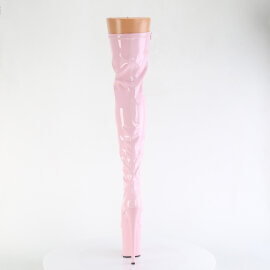 Pleaser FLAMINGO-3000 Stivali Sopra Il Ginocchio Con Plateau Vernice Rosa EU-41 / US-11