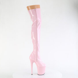 Pleaser FLAMINGO-3000 Stivali Sopra Il Ginocchio Con Plateau Vernice Rosa EU-41 / US-11