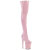 Pleaser FLAMINGO-3000 Stivali Sopra Il Ginocchio Con Plateau Vernice Rosa EU-41 / US-11